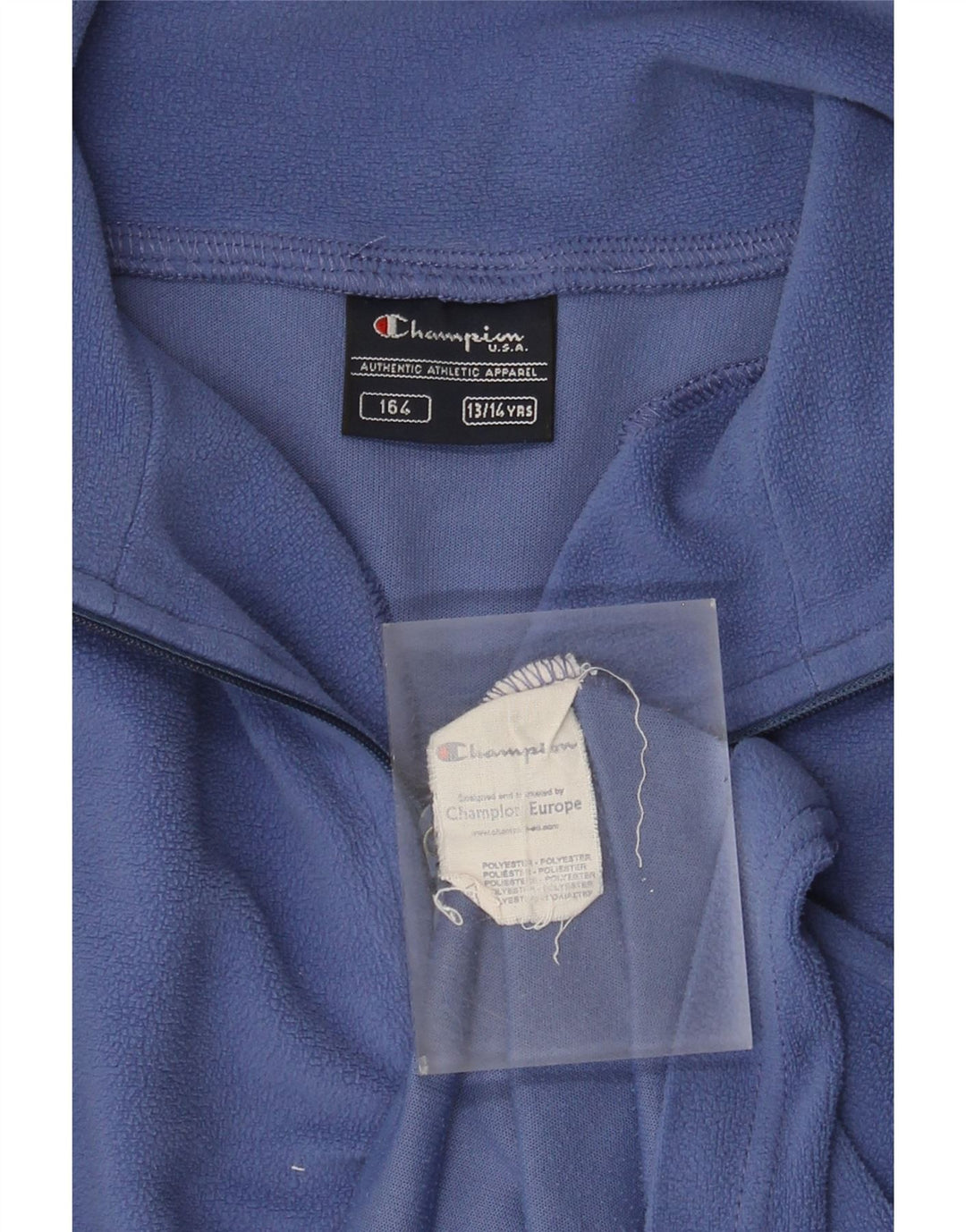 Maglione in pile CHAMPION da bambino con collo e zip 13-14 anni in poliestere blu navy