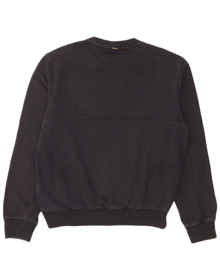 Felpa grafica da uomo Napapijri Maglione grande in cotone nero