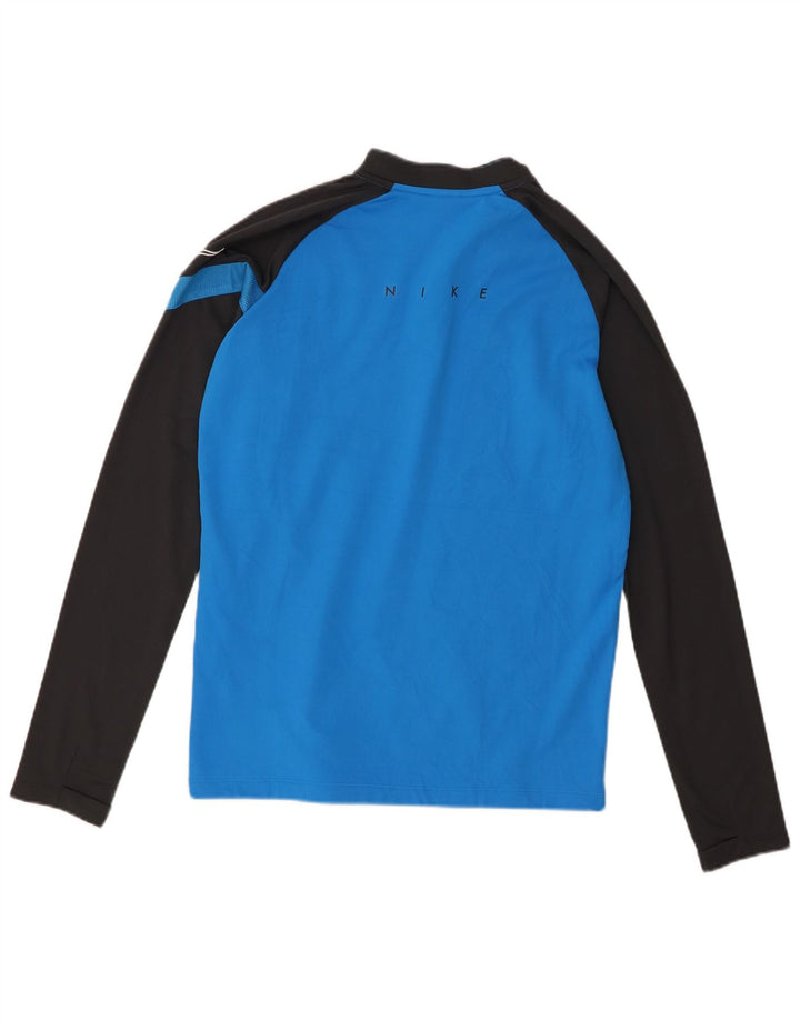 Top della tuta pullover Nike da ragazzo Dri Fit 13-14 anni XL Blu Colourblock