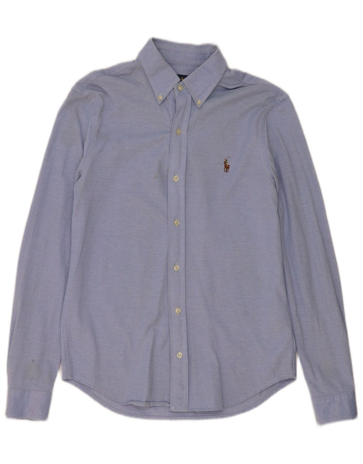 Camicia da uomo Ralph Lauren piccola in cotone blu