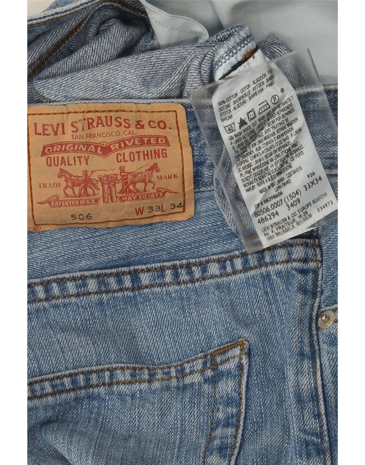 Levi's Uomo 506 Jeans dritti W33 L30 Cotone Blu