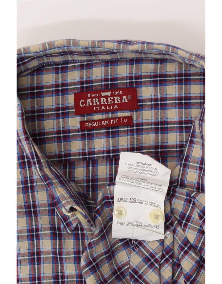 Camicia Carrera da uomo vestibilità regolare in cotone a quadri multicolore medio
