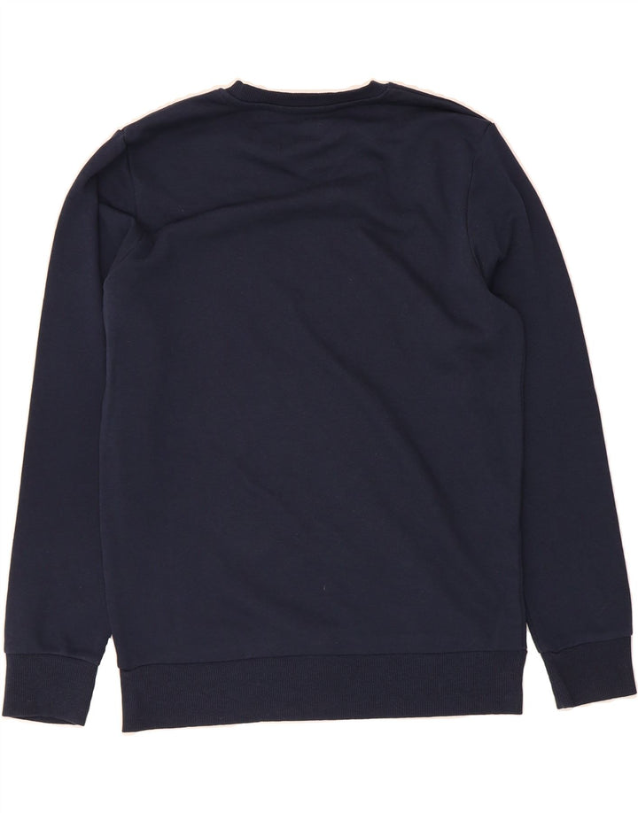 JACK & JONES Mens Graphic Sweatshirt Jumper Large Navy Blue Cotton Vintage Jack & Jones and Second-Hand Jack & Jones from Messina Hembry 