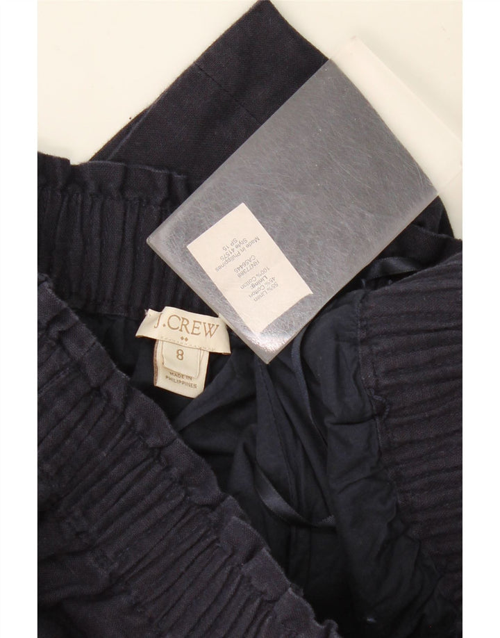 J. CREW Womens A-Line Skirt US 8 Medium W28 Navy Blue Linen Vintage J. Crew and Second-Hand J. Crew from Messina Hembry 