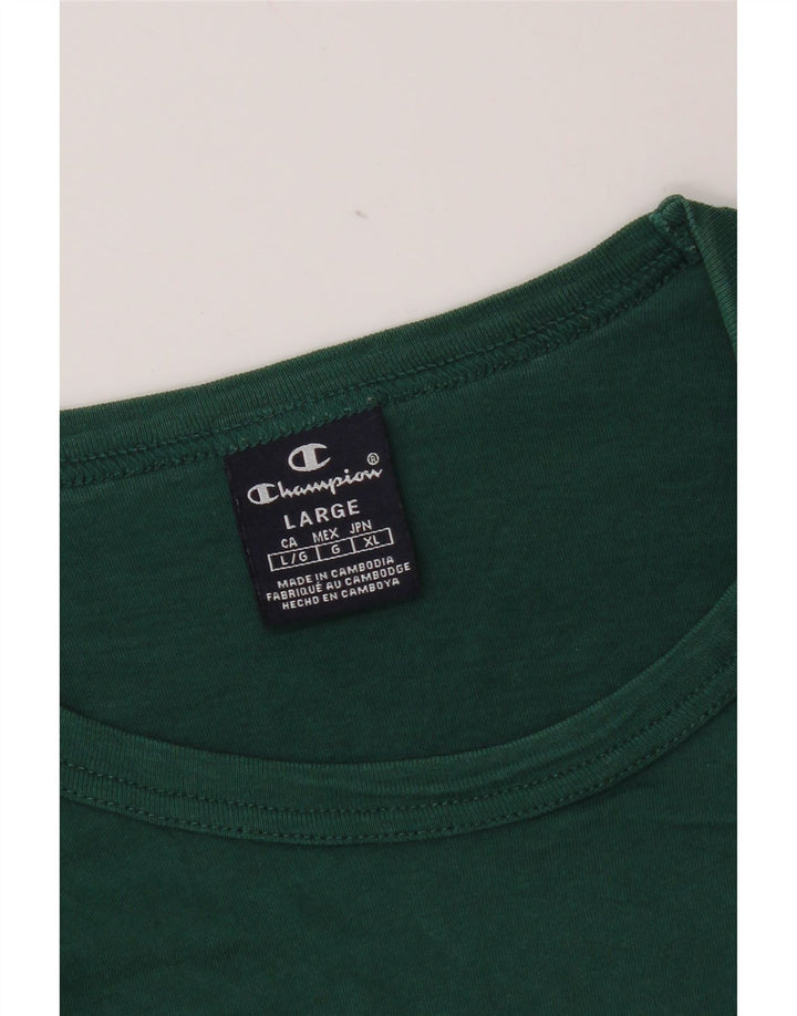 T-shirt grafica da uomo Champion Top grande color block verde