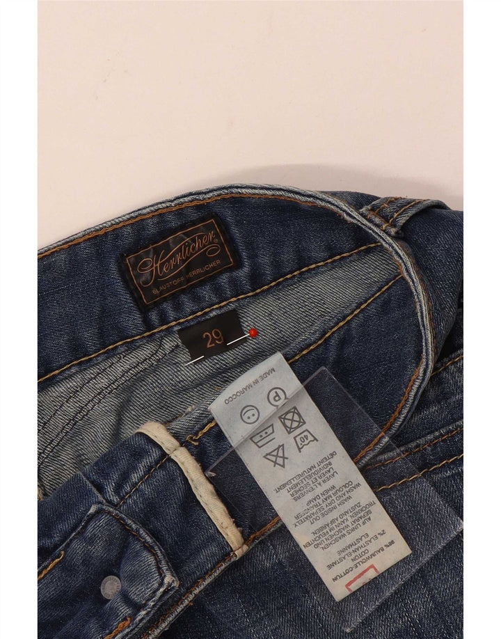 Mini gonna di jeans a vita bassa da donna Herrlicher W29 cotone blu medio