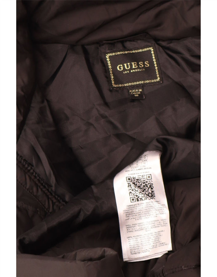 Cappotto imbottito con cappuccio per bambina Guess 15-16 anni in poliestere nero