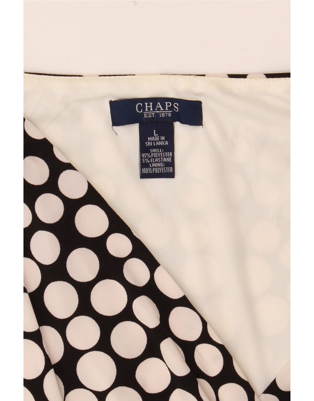 Abito lungo senza maniche da donna CHAPS UK 14 Grande poliestere maculato nero