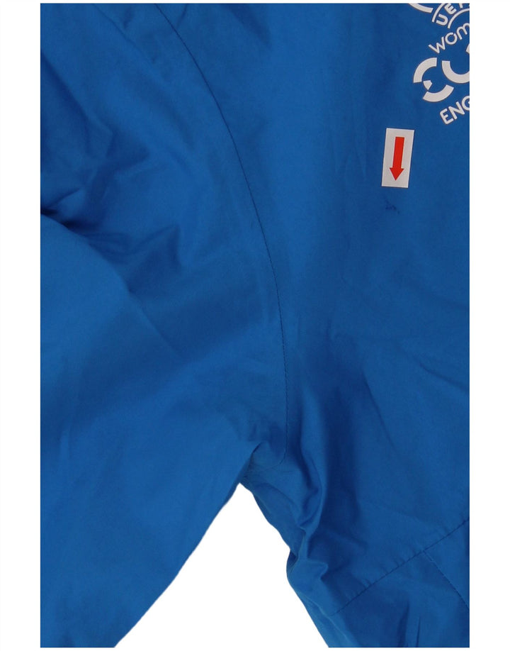 Giacca antipioggia con cappuccio grafico da uomo Adidas UK 34 XS blu poliestere