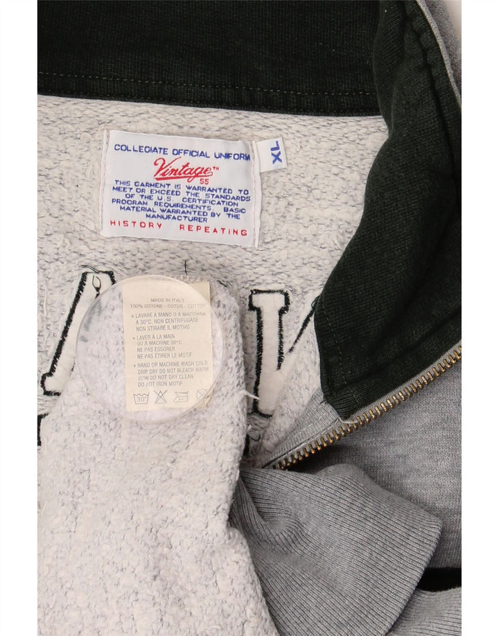 Giacca da ginnastica grafica da uomo VINTAGE XL in cotone grigio