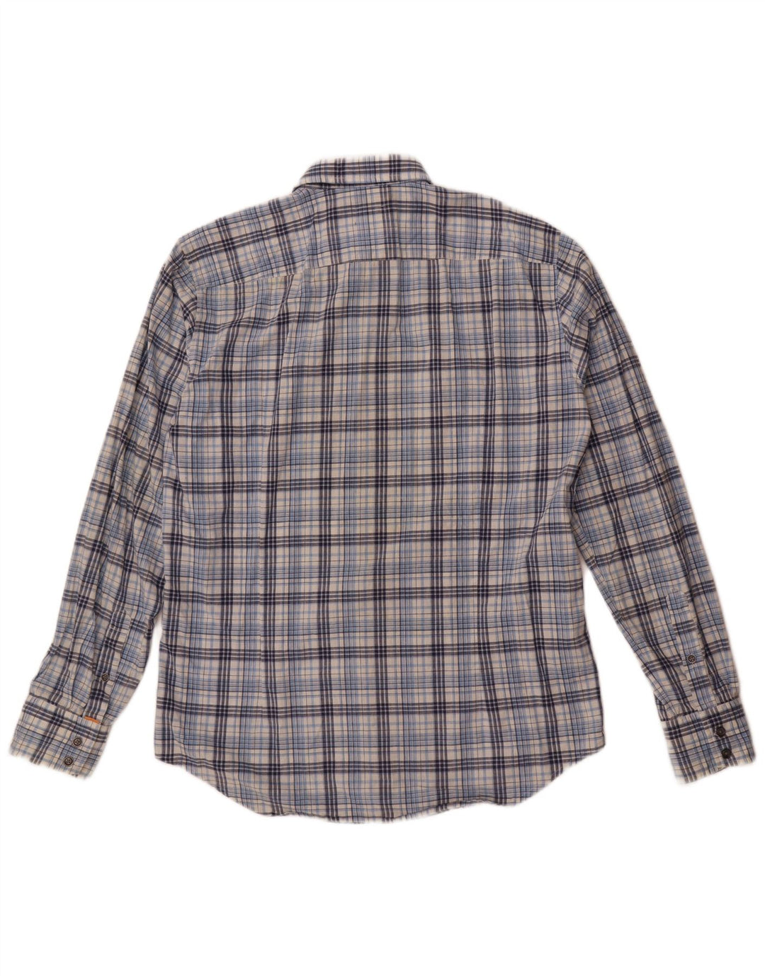 Camicia da uomo Hugo Boss in cotone a quadri grandi blu