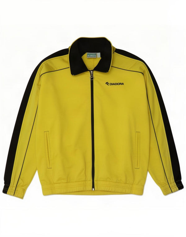 Diadora Giacca da tuta da uomo UK 36 Small Yellow Colourblock Poliestere
