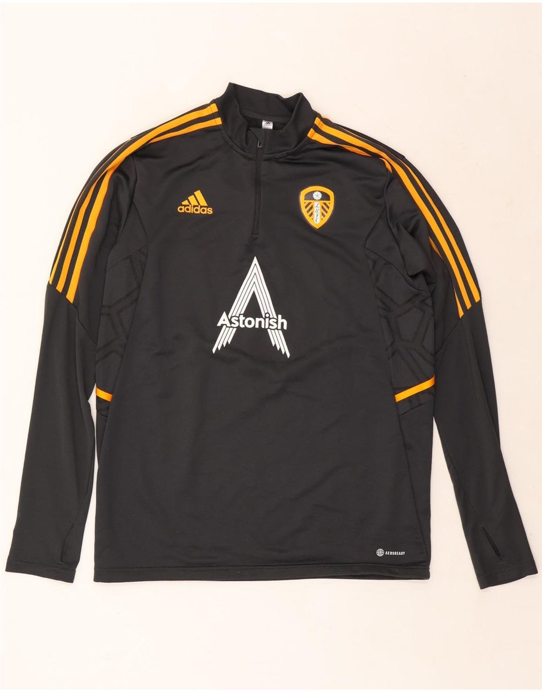 Adidas Uomo Leeds United FC Graphic Pullover Tuta Top Large Grigia