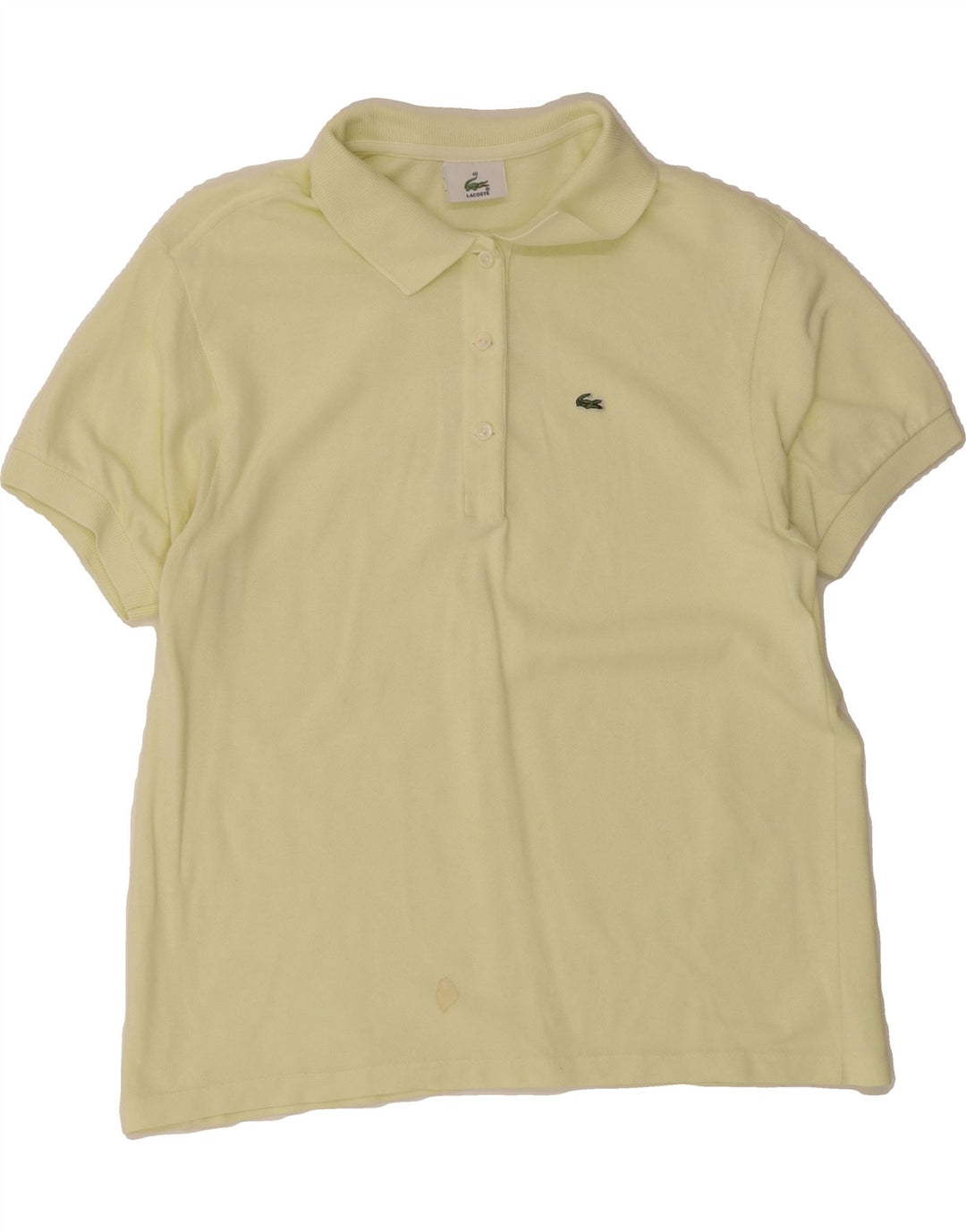 LACOSTE Womens Polo Shirt Size 40 Medium Yellow Vintage Lacoste and Second-Hand Lacoste from Messina Hembry 