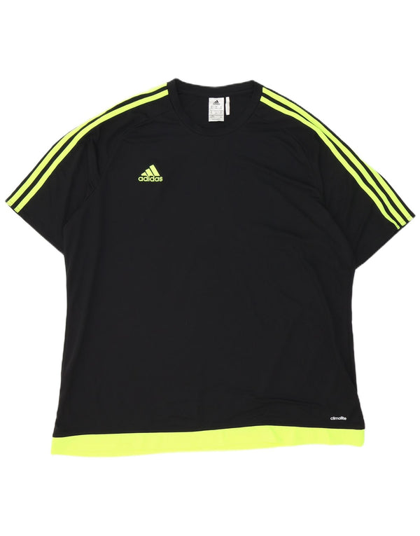 T-shirt Adidas Climalite da uomo Top 2XL Poliestere color block nero