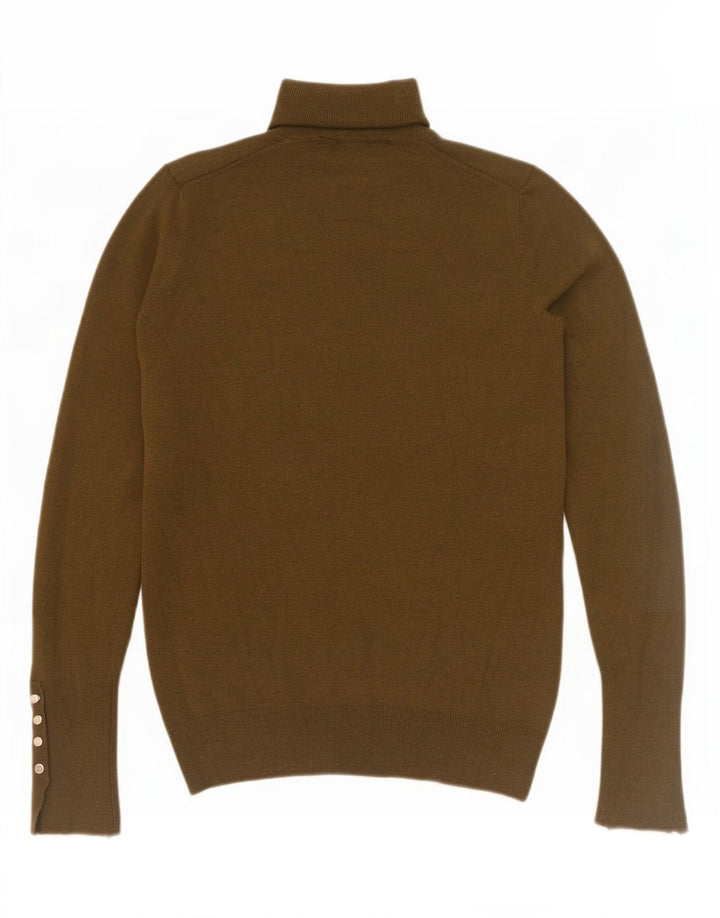 Maglione maglione a collo alto da donna Zara UK 10 piccolo kaki