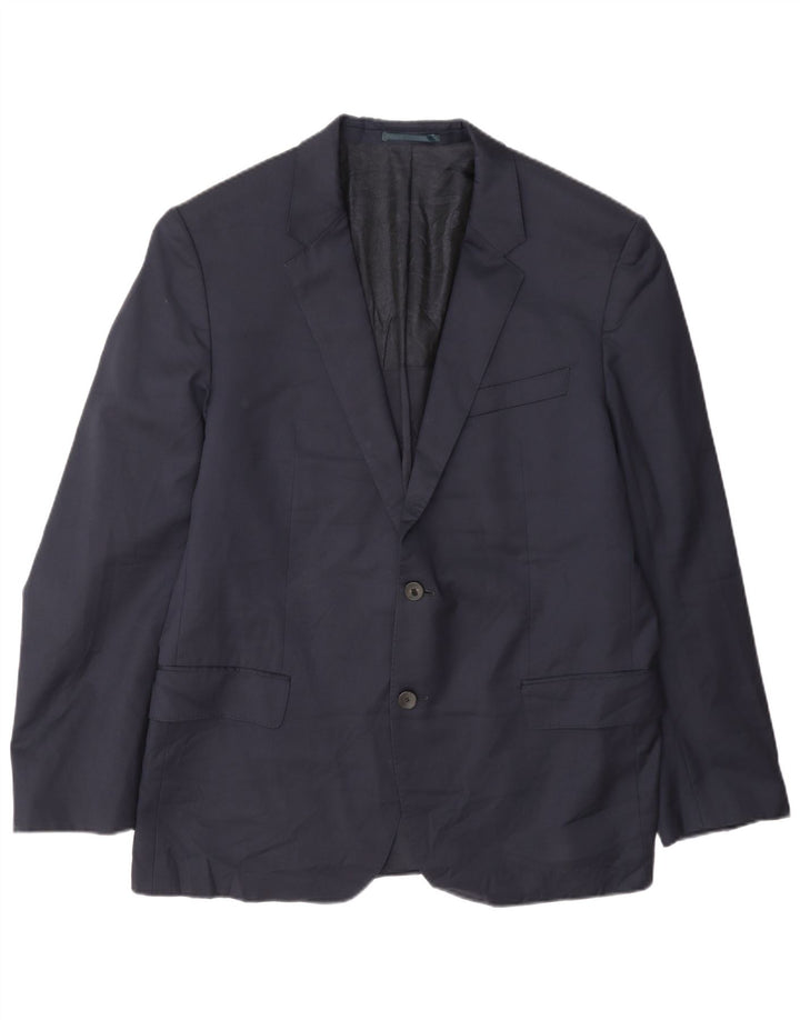 Giacca blazer da uomo a 2 bottoni Hugo Boss EU 56 3XL Lana blu navy