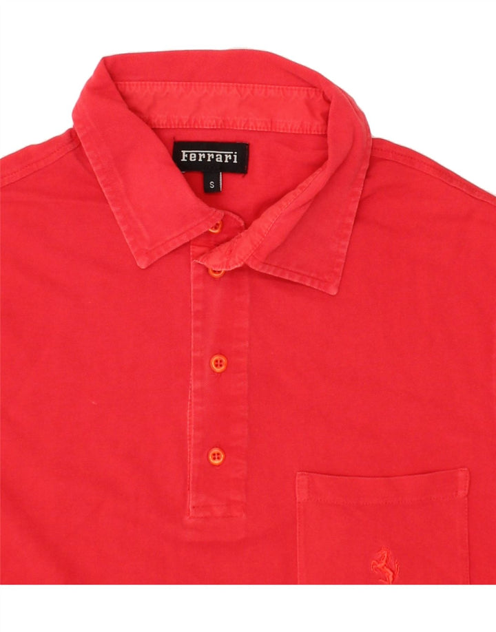 FERRARI Mens Polo Shirt Small Pink Cotton Vintage Ferrari and Second-Hand Ferrari from Messina Hembry 