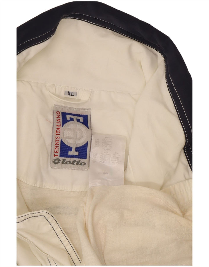 Giacca sportiva da uomo con grafica Lotto XL Poliestere color block bianco