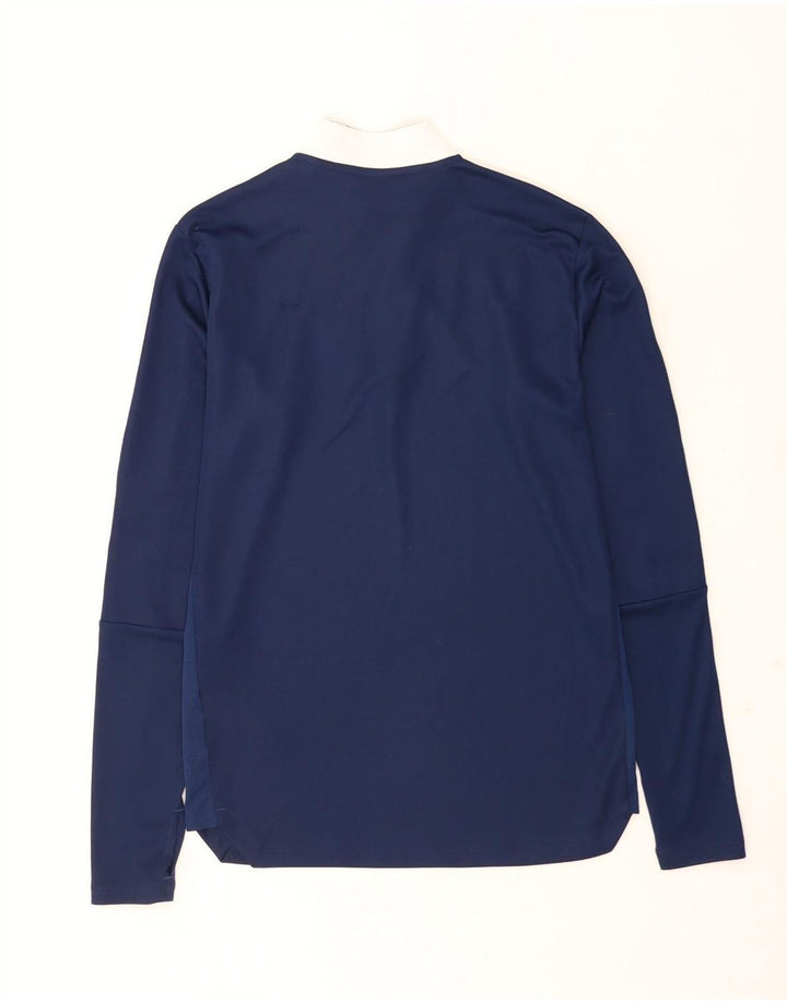 Adidas Uomo Aeroready Pullover Tuta Top Medium Blu Navy Colourblock