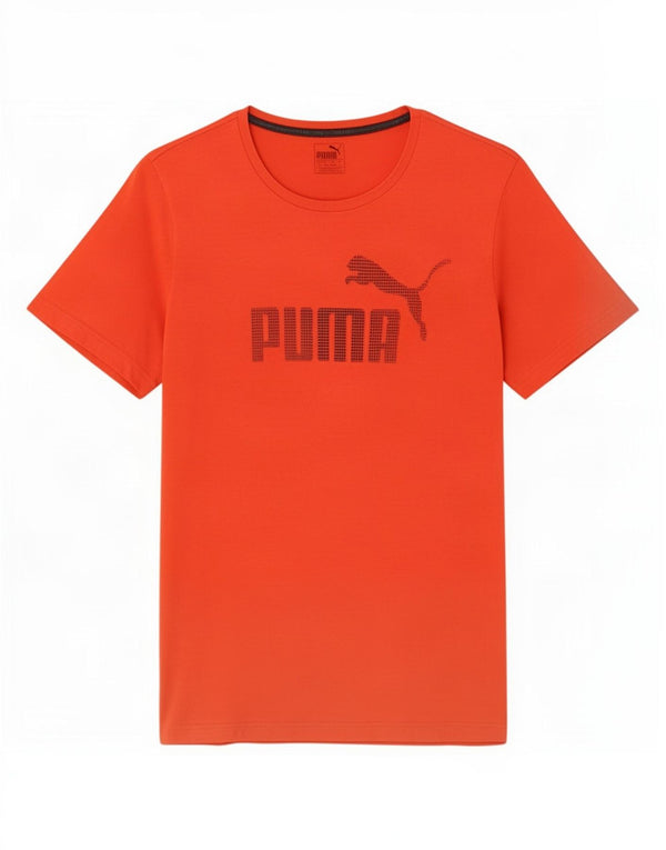 T-shirt grafica da uomo Puma Top Small in cotone rosso