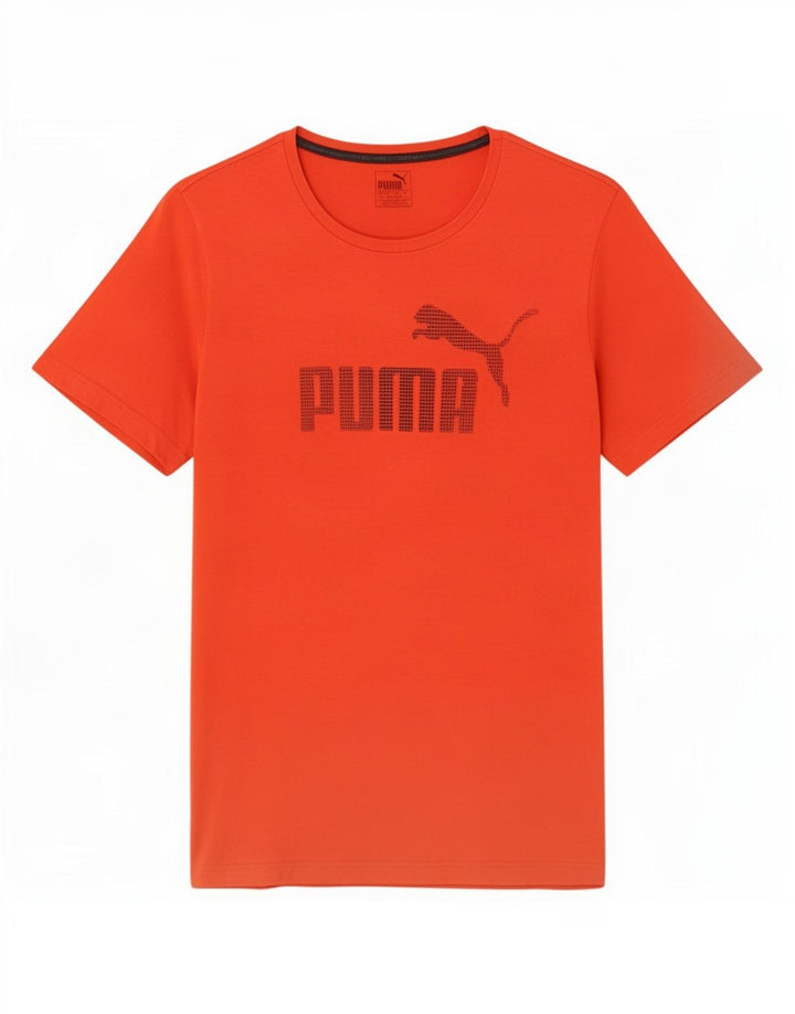 T-shirt grafica da uomo Puma Top Small in cotone rosso