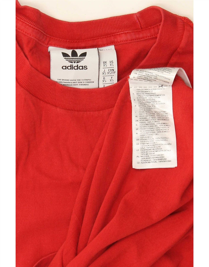T-shirt da uomo Adidas Top XS rossa in cotone