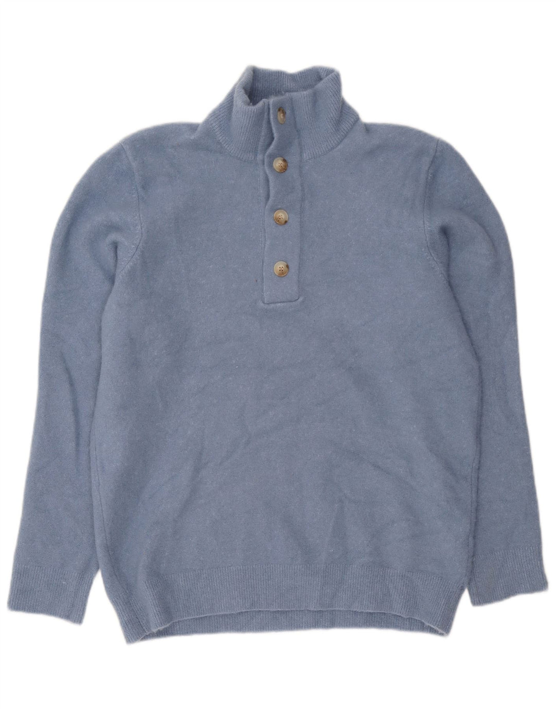 Maglione Zara da uomo con collo a bottoni Blu medio