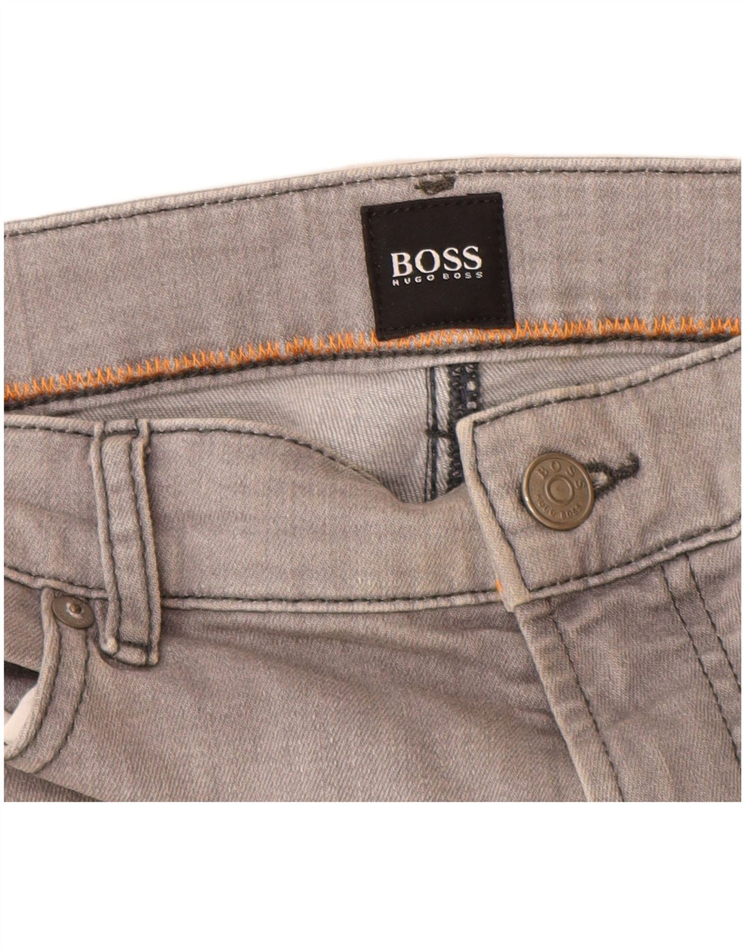 Jeans dritti da uomo Hugo Boss W36 L30 cotone grigio