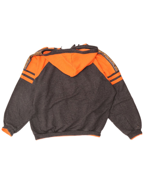 Felpa con cappuccio da uomo Asics con zip e collo XL, colore grigio blocco