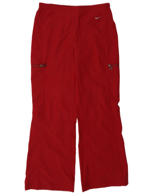Pantaloni da tuta cargo Nike da donna UK 14/16 grandi poliestere rosso