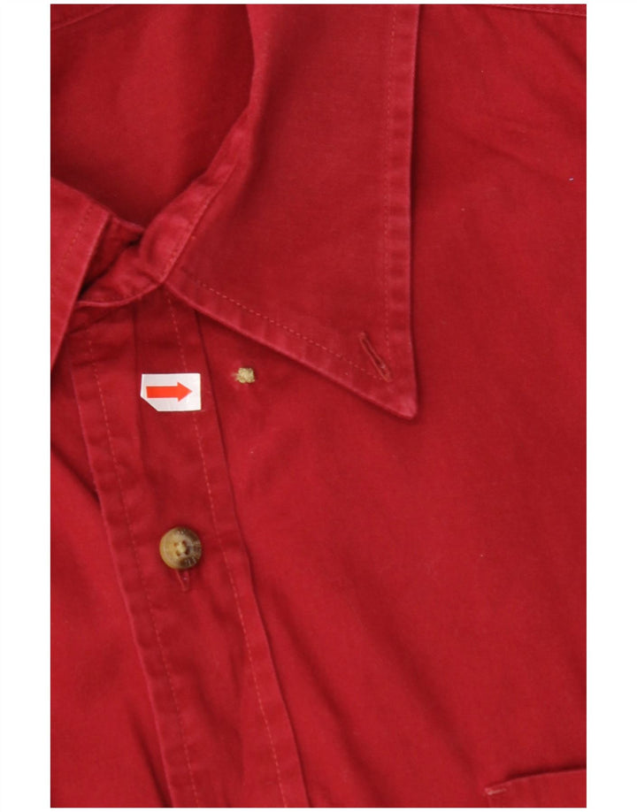 Camicia da uomo EDDIE BAUER XL in cotone rosso