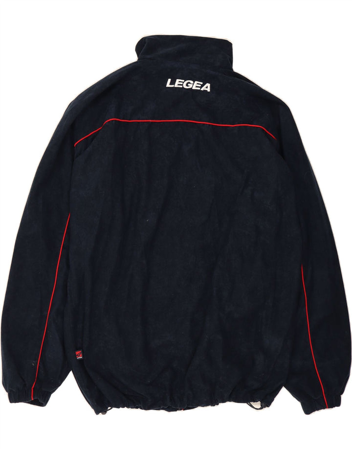 LEGEA Mens Tracksuit Top Jacket XL Navy Blue Colourblock Polyester Vintage Legea and Second-Hand Legea from Messina Hembry 