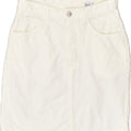 AMERICANINO Womens Denim Skirt W27 Small White Cotton | Vintage Americanino | Thrift | Second-Hand Americanino | Used Clothing | Messina Hembry 