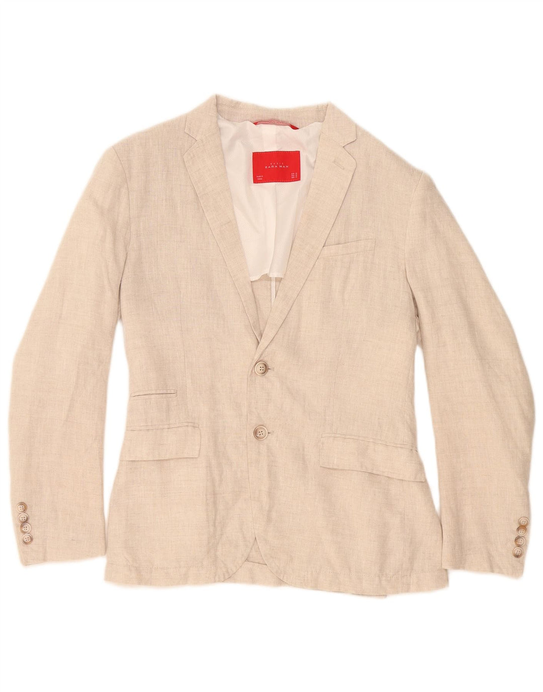Giacca blazer a 2 bottoni da uomo Zara EU 46 piccola beige