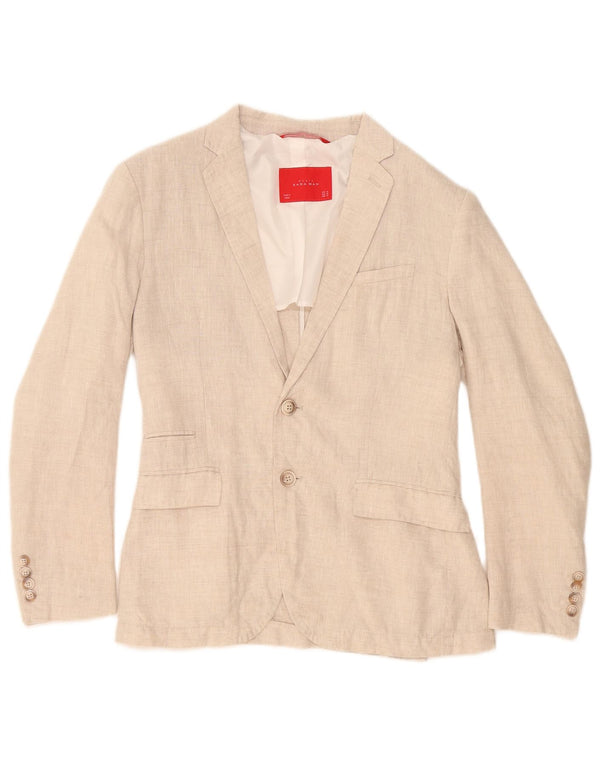 Giacca blazer a 2 bottoni da uomo Zara EU 46 piccola beige