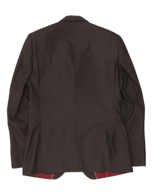 Giacca blazer a 2 bottoni da uomo Marks & Spencer UK 38 Poliestere grigio medio