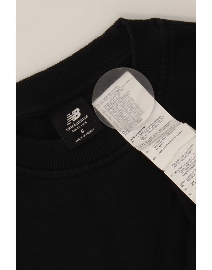 New Balance Uomo Felpa Maglione Piccolo Cotone a Righe Nere