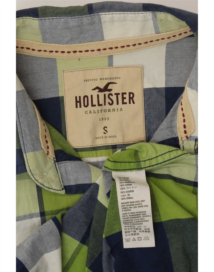 Camicia Hollister da uomo piccola in cotone a quadri multicolore
