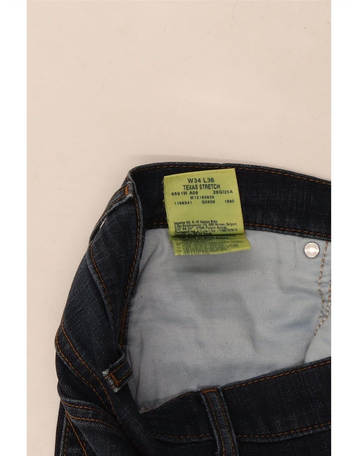 WRANGLER Jeans dritti elasticizzati Texas da uomo W34 L31 cotone blu navy