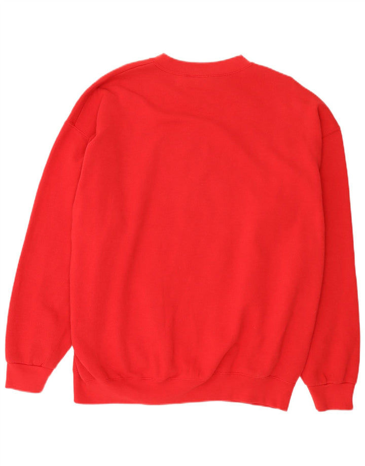 Felpa grafica da uomo Lee Jumper XL in cotone rosso