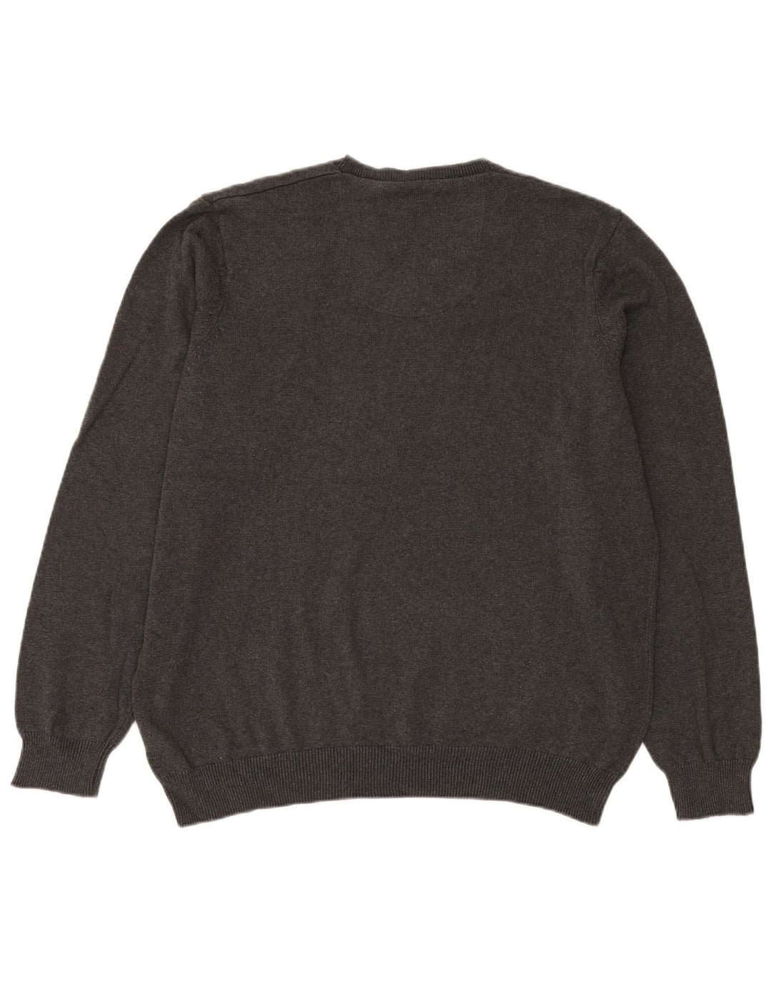 Maglione da uomo Marks & Spencer vestibilità regolare con scollo a V XL in cotone grigio