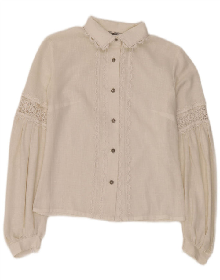 Camicetta da donna Hanne Modell EU 38 Cotone floreale bianco medio