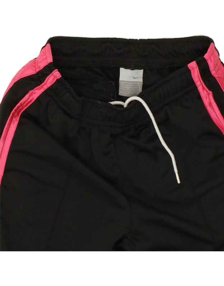 NIKE Girls Tracksuit Trousers 10-11 Years Medium Black Polyester Vintage Nike and Second-Hand Nike from Messina Hembry 