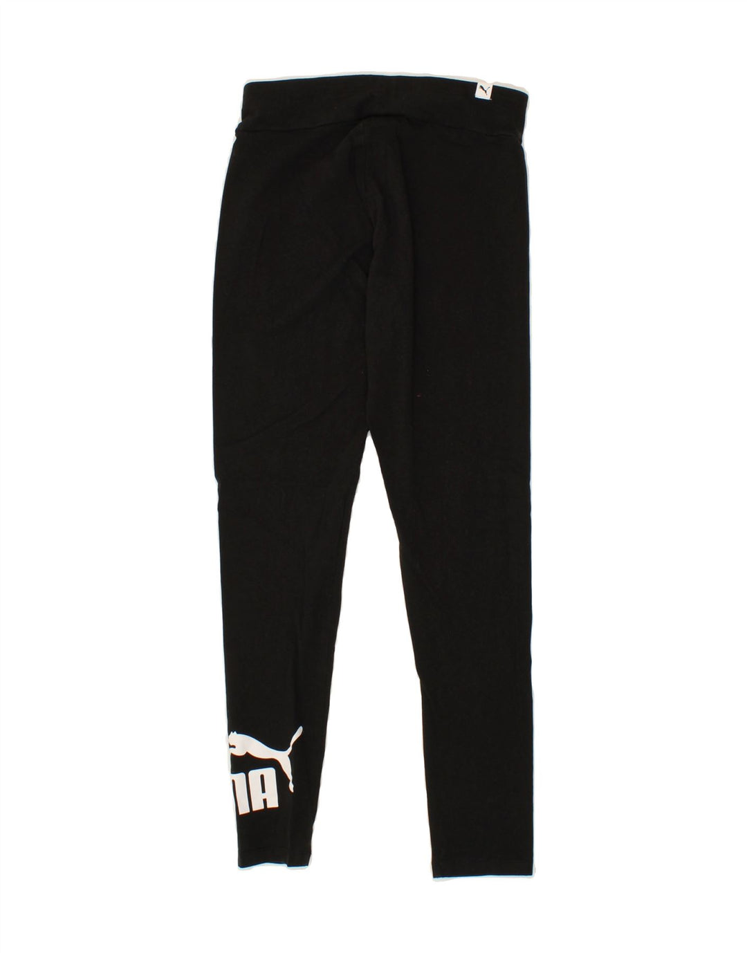 PUMA Womens Graphic Leggings UK 12 Medium Black Cotton Vintage Puma and Second-Hand Puma from Messina Hembry 