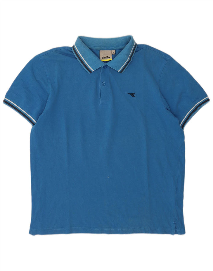 Polo Uomo Diadora Blu Medio in Cotone