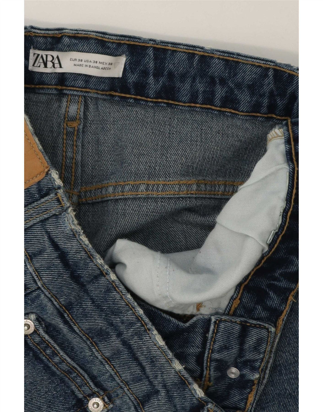 Pantaloncini di jeans da uomo Zara EU 38 piccoli W30 blu