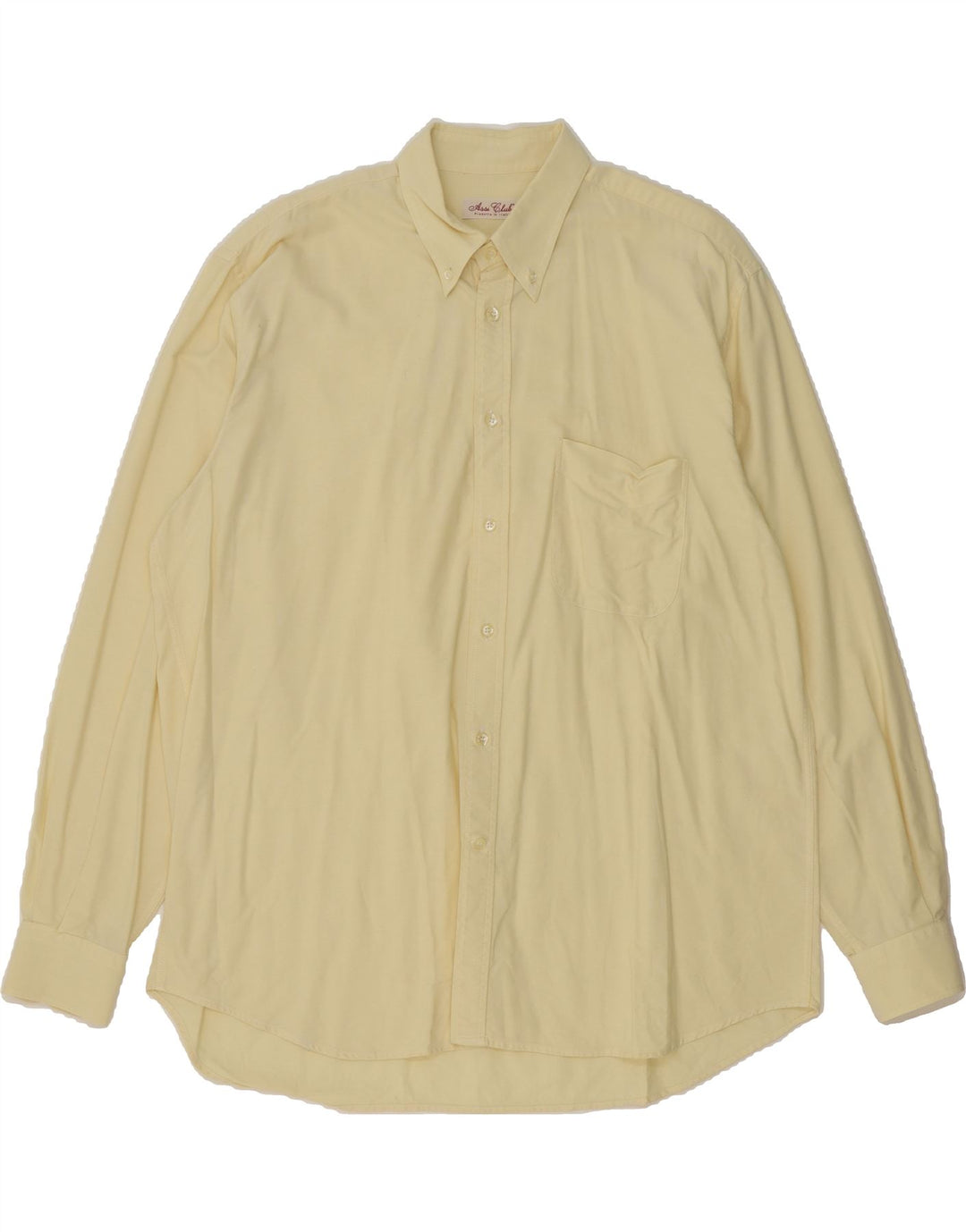 VINTAGE Mens Shirt Size 17 1/2 44 XL Yellow Vintage Vintage and Second-Hand Vintage from Messina Hembry 