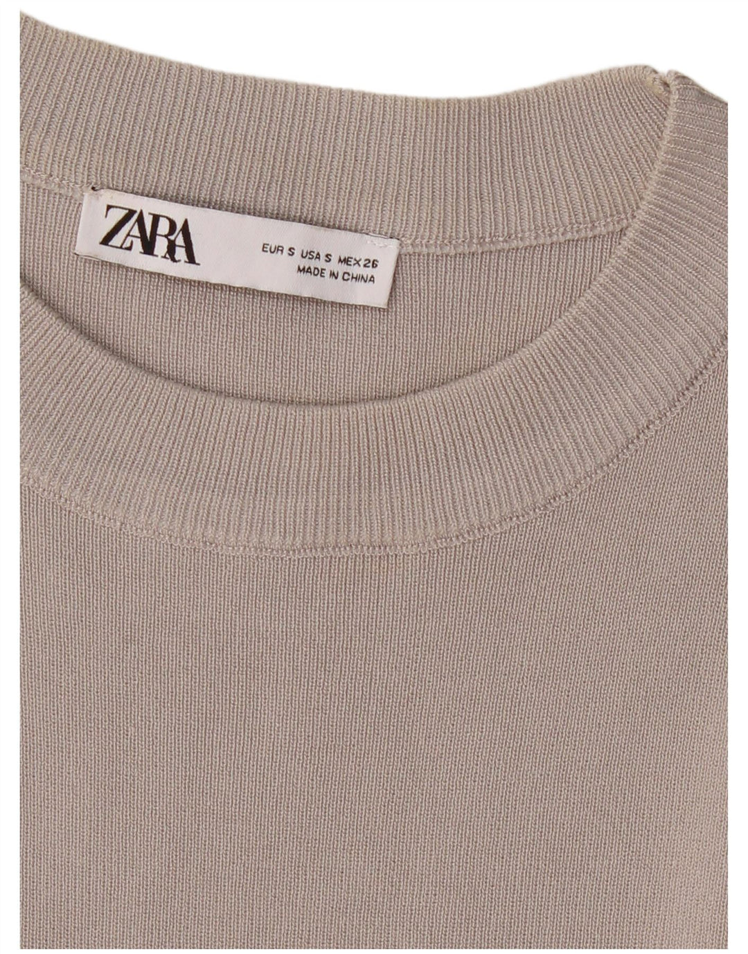 Abito maglione ZARA da donna UK 8 piccolo grigio