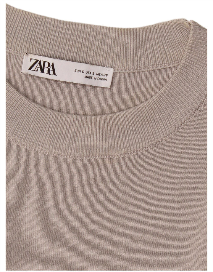 Abito maglione ZARA da donna UK 8 piccolo grigio